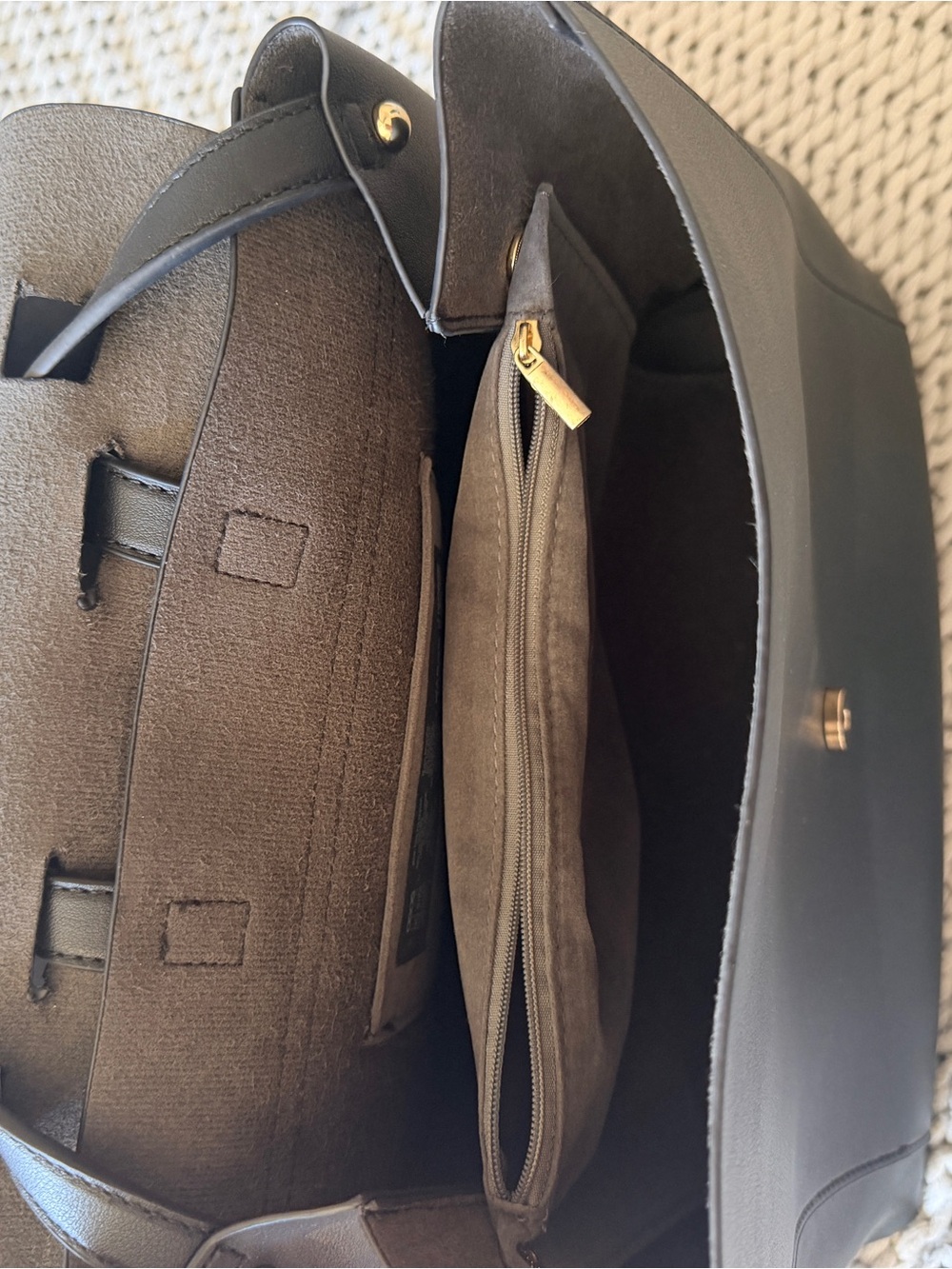 ASOS Black Structured Leather Backpack - Picture 2 of 3